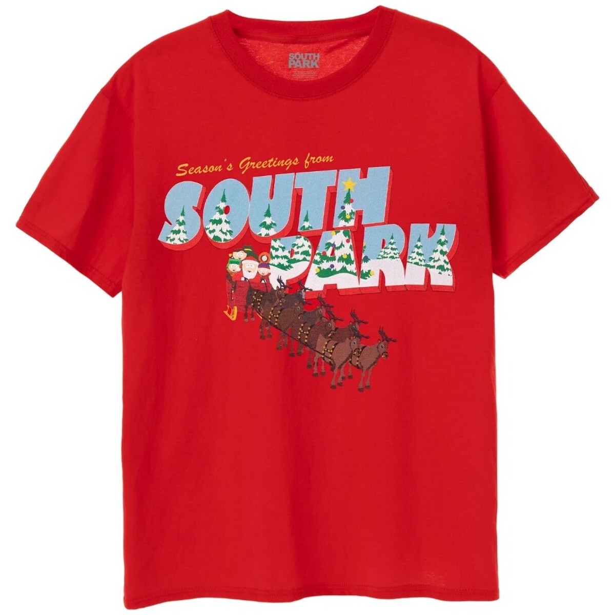 Vêtements Homme T-shirts manches longues South Park Season's Greetings Rouge