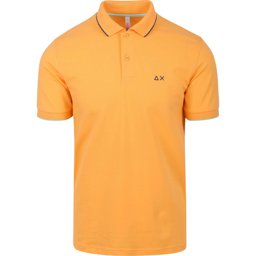 Vêtements Homme clothing eyewear accessories polo-shirts women robes 36 caps Sun68 Polo Petites Rayures Collar Orange Orange