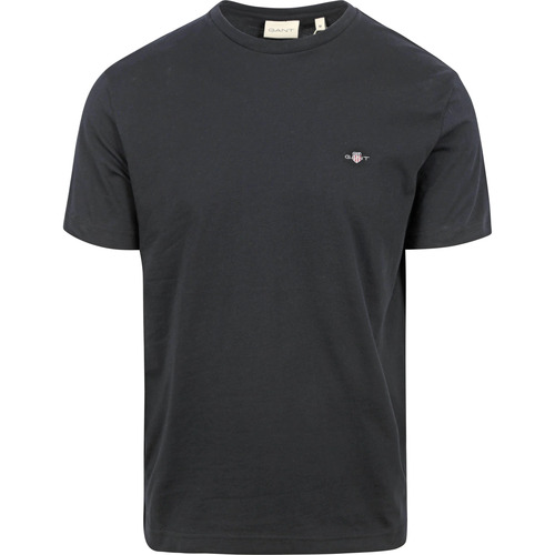 Vêtements Homme T-shirts manches courtes Gant T-shirt Shield Logo Noir Noir