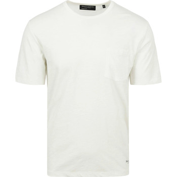 Vêtements Homme T-shirts manches courtes Marc O'Polo Piquet T-Shirt Slubs Off White Blanc