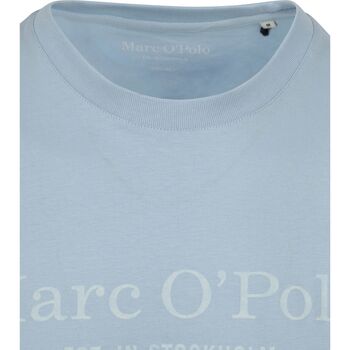 Marc O'Polo T-Shirt Logo Bleu clair Bleu