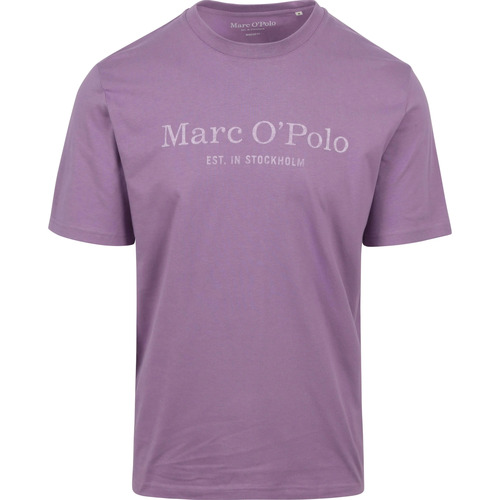VêPch Homme Selected Homme Granatowa dżersejowa koszulka polo derpung z długimi rękawami Marc O'Polo derpung T-Shirt Logo Purple Bordeaux