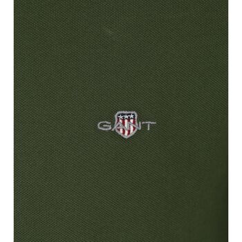 Gant Shield Piqué Polo Vert Foncé Vert