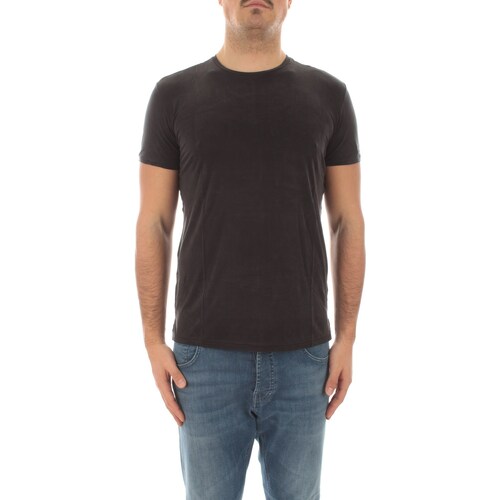Vêtements Homme T-shirts Alanis manches courtes Diesel DxD logo patch suede jacketcci Designs 24211 Noir