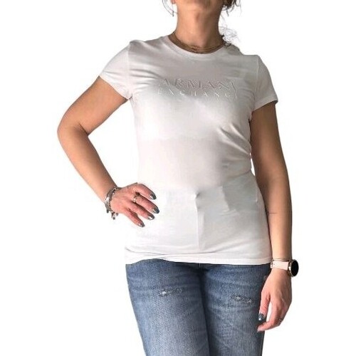Vêtements Femme Débardeurs / T-shirts sans manche EAX 3DYT48 YJETZ Blanc