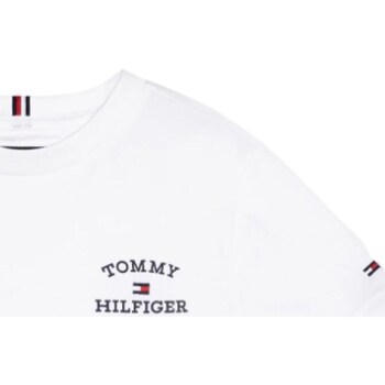 Vêtements Garçon T-shirts manches longues Tommy capuche Hilfiger KB0KB08807 Blanc