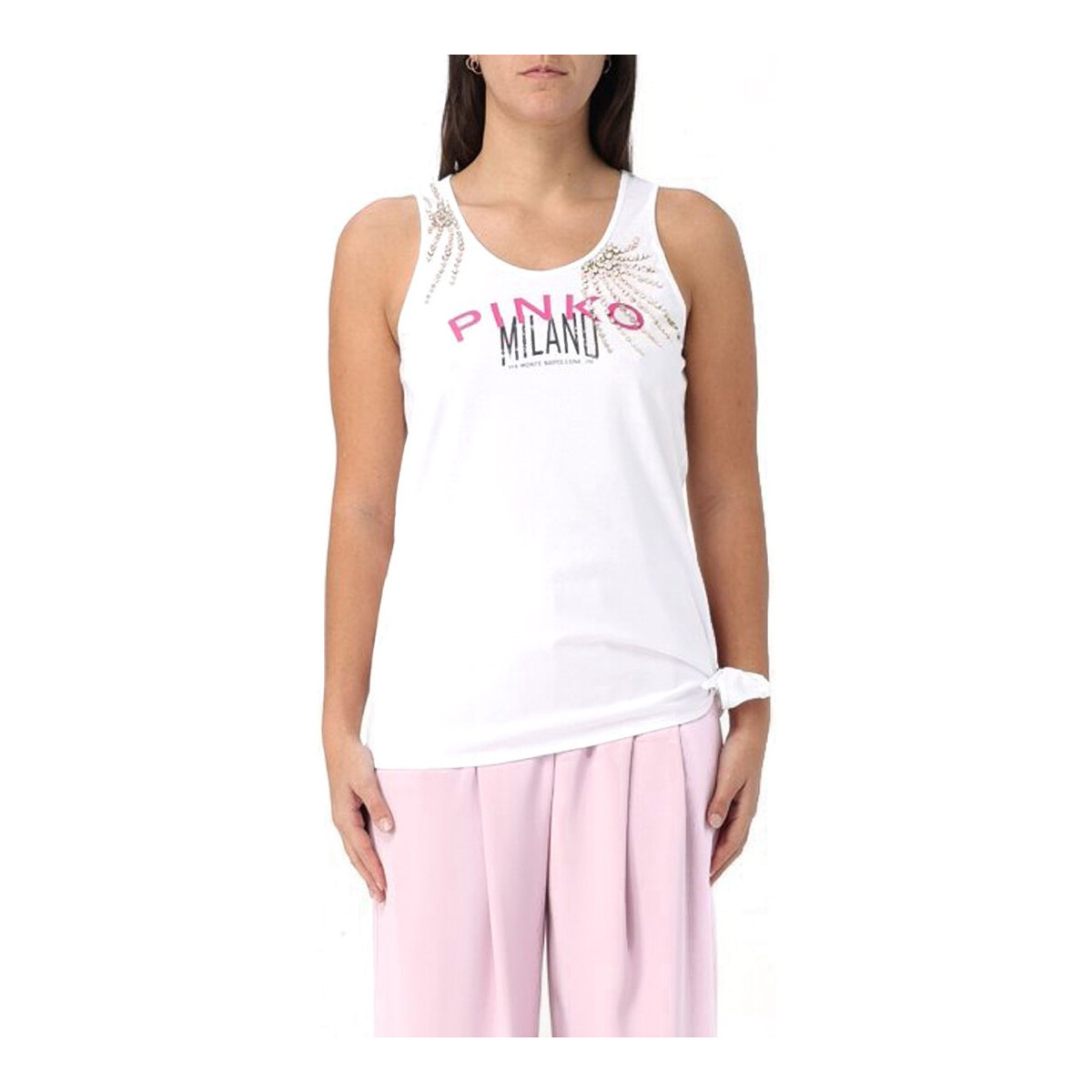 Vêtements Femme Débardeurs / T-shirts sans manche Pinko 103131A1LV Blanc