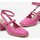 Chaussures Femme Escarpins Vera Collection Escarpins avec doubles brides talon ouvert, Fuchsia Rose