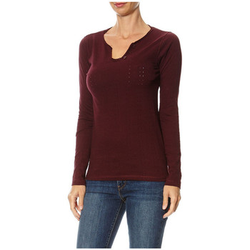 Vêtements Femme T-shirts manches longues Sweatshirt com capuz Lacoste Sport Full Zip preto T-Shirt  KISSY prune Violet