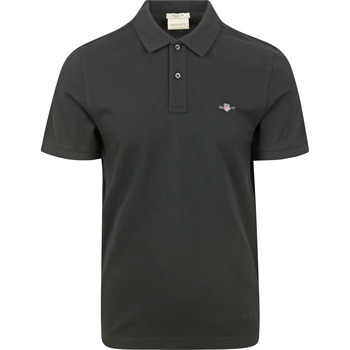 Vêtements Homme T-shirts & Polos Gant Shield Piqué Polo Noir Noir