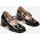 Chaussures Femme Escarpins Vera Collection Escarpin avec double brides bout carré, Noir Noir