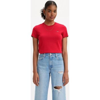 Vêtements Femme Everrick T-shirt In White Cotton Levi's 39185 0303 - PERFECT TEE-CRIPT RED Rouge