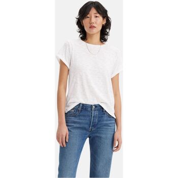Vêtements Femme Everrick T-shirt In White Cotton Levi's A7247 0002 - MARGOT-EGRET Beige