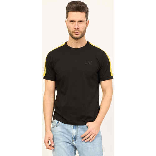 Vêtements Homme T-shirts & Polos Emporio Armani EA7 T-shirt à col rond  Logo Series en coton Noir
