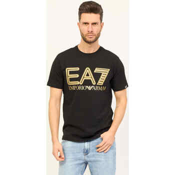 Vêtements Homme T-shirts & Polos Emporio Armani EA7 T-shirt  Logo Series à manches courtes en coton Noir