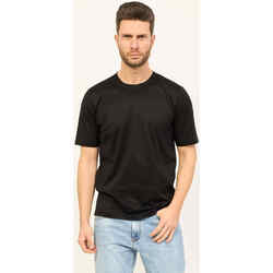 Vêtements Homme T-shirts & Polos Gran Sasso T-shirt ras du cou  en fil d'Écosse Noir