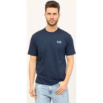 Vêtements Homme T-shirts & Polos office-accessories polo-shirts clothing box shoe-care mats Coats JacketsA7 T-shirt à col rond  Logo Series en coton Bleu
