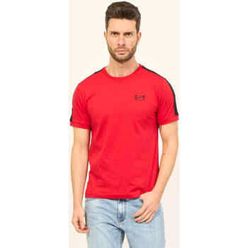 Vêtements Homme T-shirts & Polos Emporio Armani EA7 T-shirt à col rond  Logo Series en coton Rouge