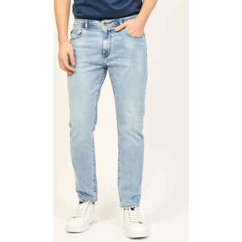 Vêtements Homme Jeans Yes Zee jean would 5 poches, coupe skinny Bleu