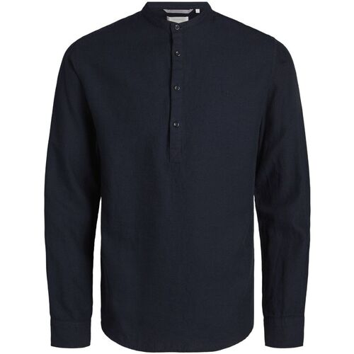Vêtements Homme Chemises manches longues Jack & Jones 12251025 MAZE-NIGHT SKY Bleu