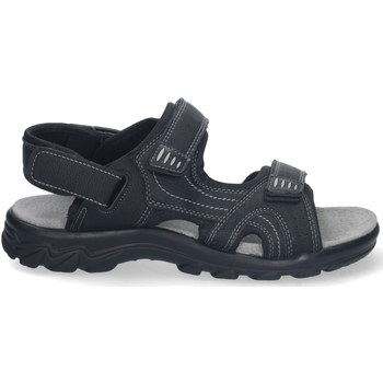 Chaussures Homme Sandales et Nu-pieds Nobrand Sandale plate avec fermetures Velcro Noir
