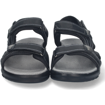 Nobrand Sandale plate avec fermetures Velcro Noir