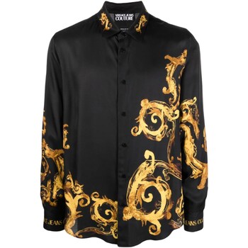Vêtements Homme Chemises manches longues Versace Nolan Jeans Couture 76GAL2RW-NS410 Noir