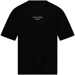 Vêtements Garçon T-shirts manches longues Calvin Klein Jeans IB0IB02034 Noir