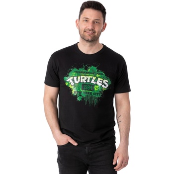 Vêtements Homme T-shirts manches longues Teenage Mutant Ninja Turtles 1984 New York City Noir