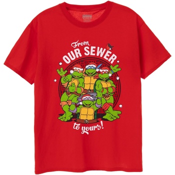 Vêtements Homme T-shirts manches longues Teenage Mutant Ninja Turtles From Our Sewer To Yours Rouge