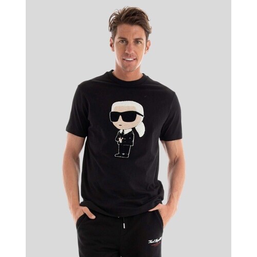 Vêtements Homme T-shirts manches courtes Karl Lagerfeld 755075 534250 Noir