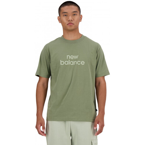 Vêtements Homme T-shirts & Polos New Balance Sport essentials linear t-shirt Vert