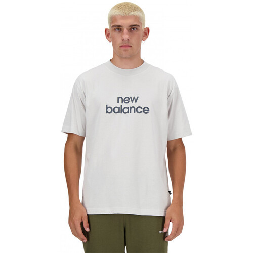 Vêtements Homme T-shirts & Polos New Balance Sport essentials linear t-shirt Blanc