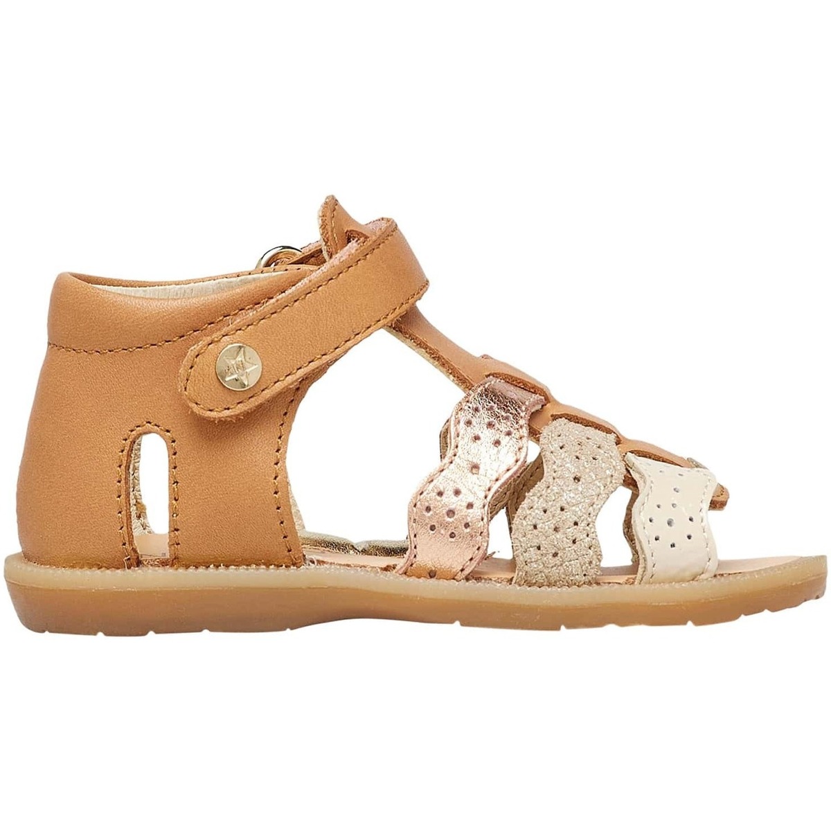 Chaussures Fille Sandales et Nu-pieds Naturino Sandales en cuir MIGINA Orange