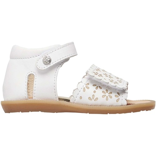 Chaussures Fille Parures de lit Naturino Sandales en cuir MAYA Blanc