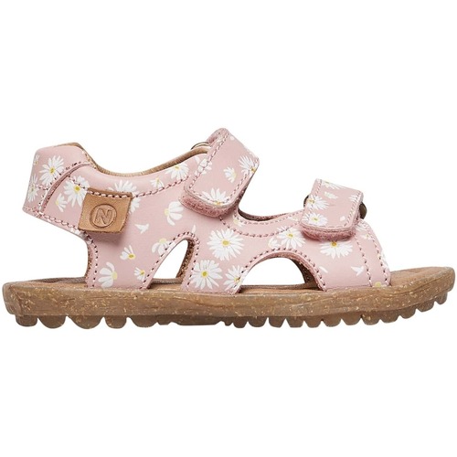 Chaussures Fille Fruit Of The Loo Naturino Sandales en cuir avec marguerites SKY Rose