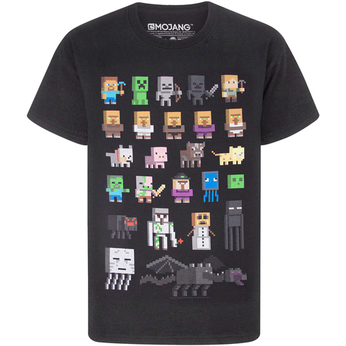 Vêtements Enfant alexander mcqueen cap sleeve shirt dress item Minecraft NS7651 Noir