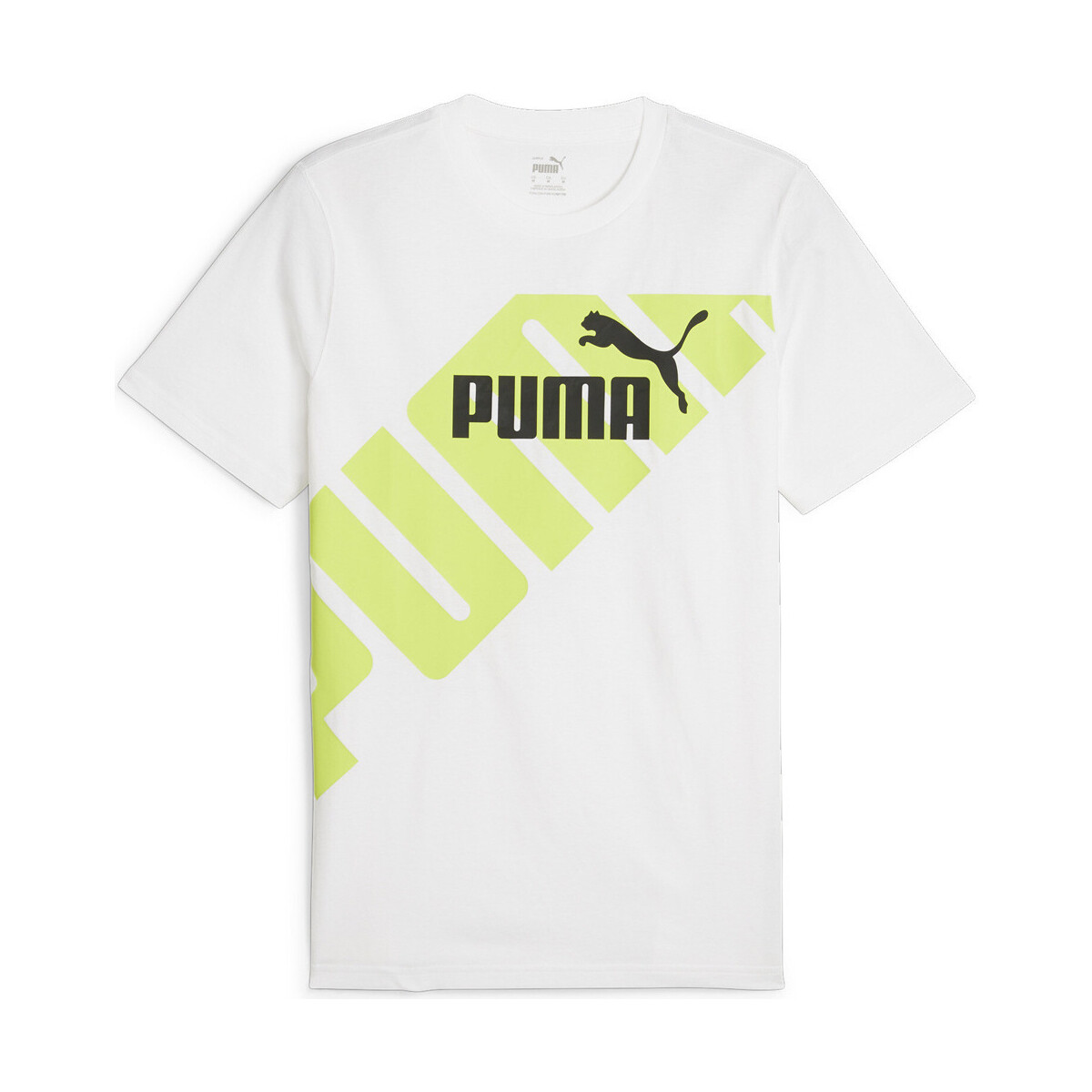 Vêtements Homme Polos manches courtes Puma POWER Graphic T Blanc