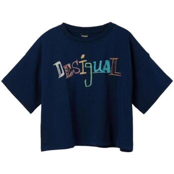 Vêtements Fille T-shirts manches courtes Desigual  Bleu