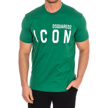 Vêtements Homme T-shirts New manches courtes Dsquared S79GC0001-S23009-658 Vert