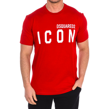 Vêtements Homme T-shirts New manches courtes Dsquared S79GC0003-S23009-309 Rouge