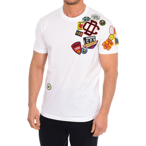Vêtements Homme T-shirts New manches courtes Dsquared S79GC0022-S23009-100 Blanc