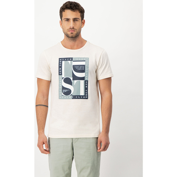 Vêtements Homme T-shirts & Polos Teddy Smith T-shirt col rond - T-ELOYD MC Blanc