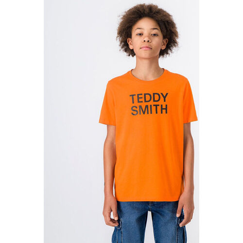 Vêtements Garçon T-shirts & Polos Teddy Smith T-shirt col rond, garçon,TICLASS 3 MC JR Noir