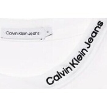 VêBenetton Garçon T-shirts manches longues Calvin Klein Jeans IB0IB02032 Blanc