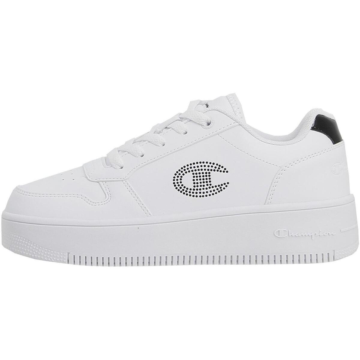 Chaussures Fille Baskets mode Champion Rebound platform glitter g gs low cut shoe Blanc