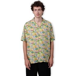 Vêtements Homme Chemises manches longues Brava Fabrics Peanuts Comic Aloha Shirt - Yellow Jaune