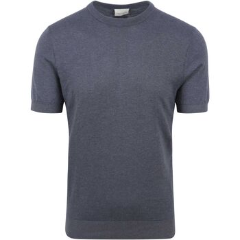 Vêtements Homme T-shirts & Polos Profuomo T-Shirt De Lin Bleu Bleu