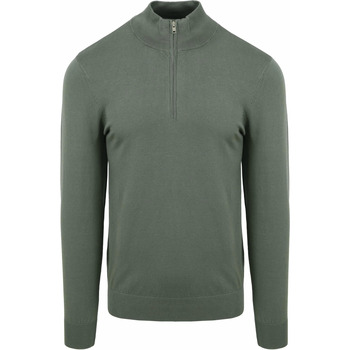 sweat-shirt profuomo  pullover half zip luxury vert 