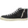 Chaussures Homme Baskets mode P448 Skate Cuir Velours Homme Moma Noir